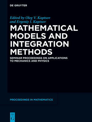 cover image of Mathematical Models and Integration Methods